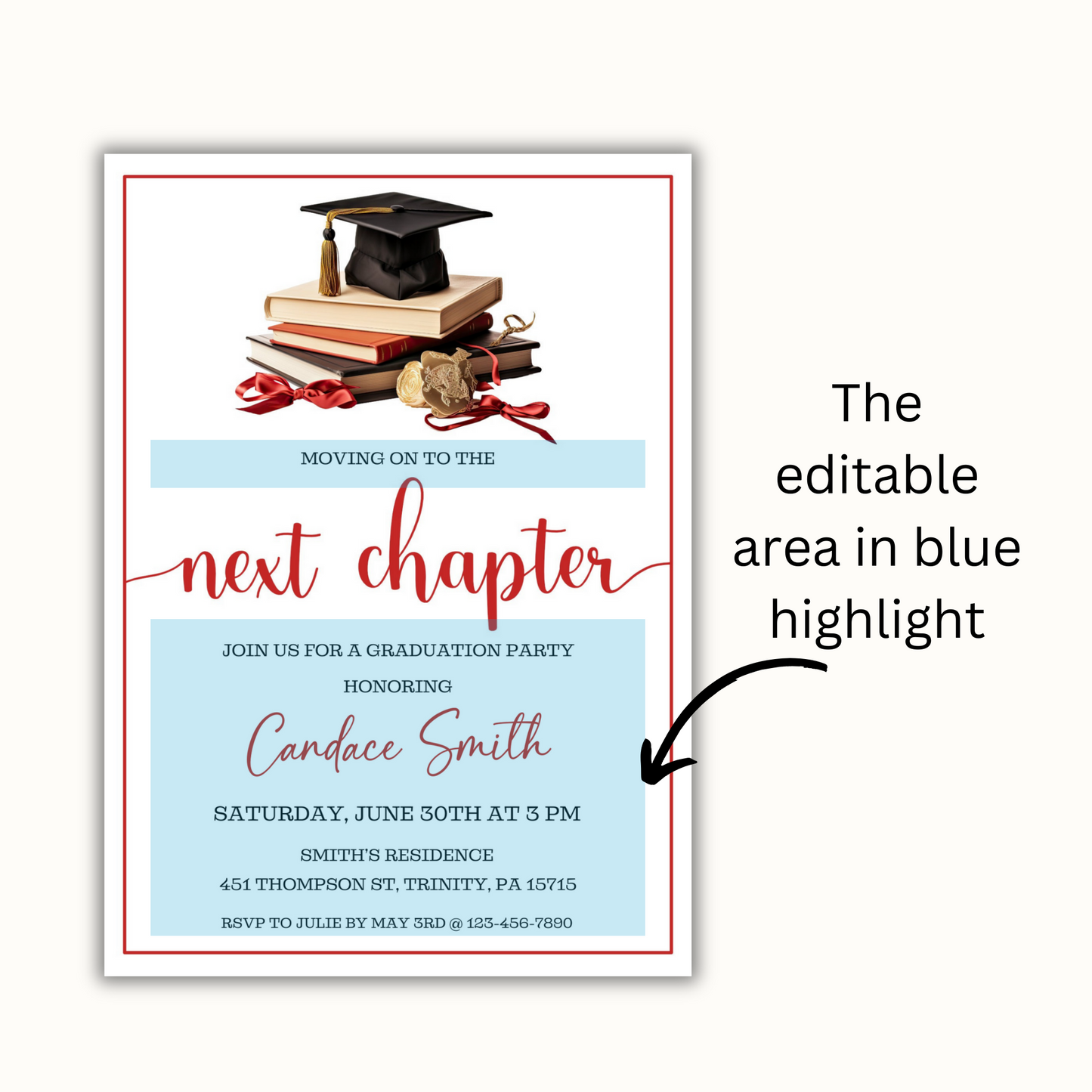 Graduation Party Invite - Next Chapter