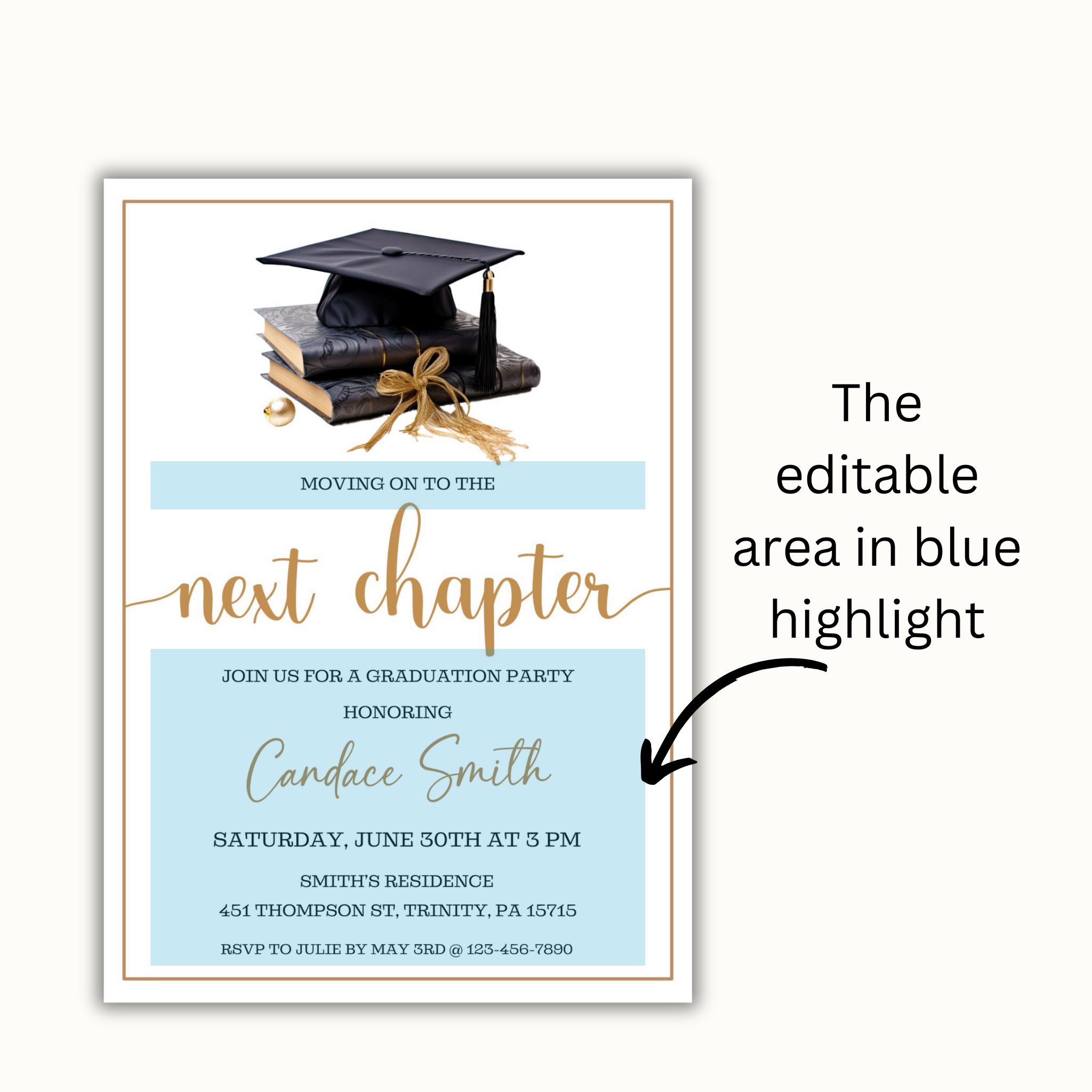 Graduation Invitation Template - Next Chapter