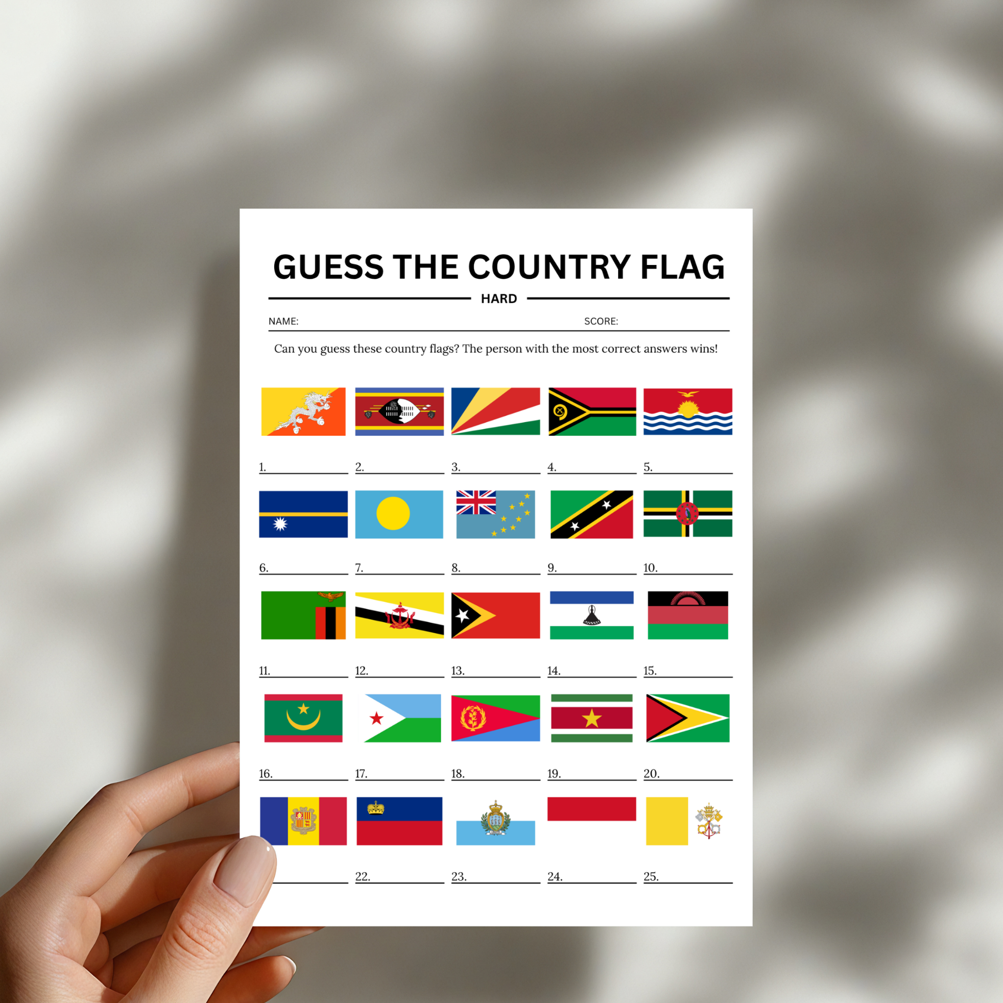 Country Flags Trivia