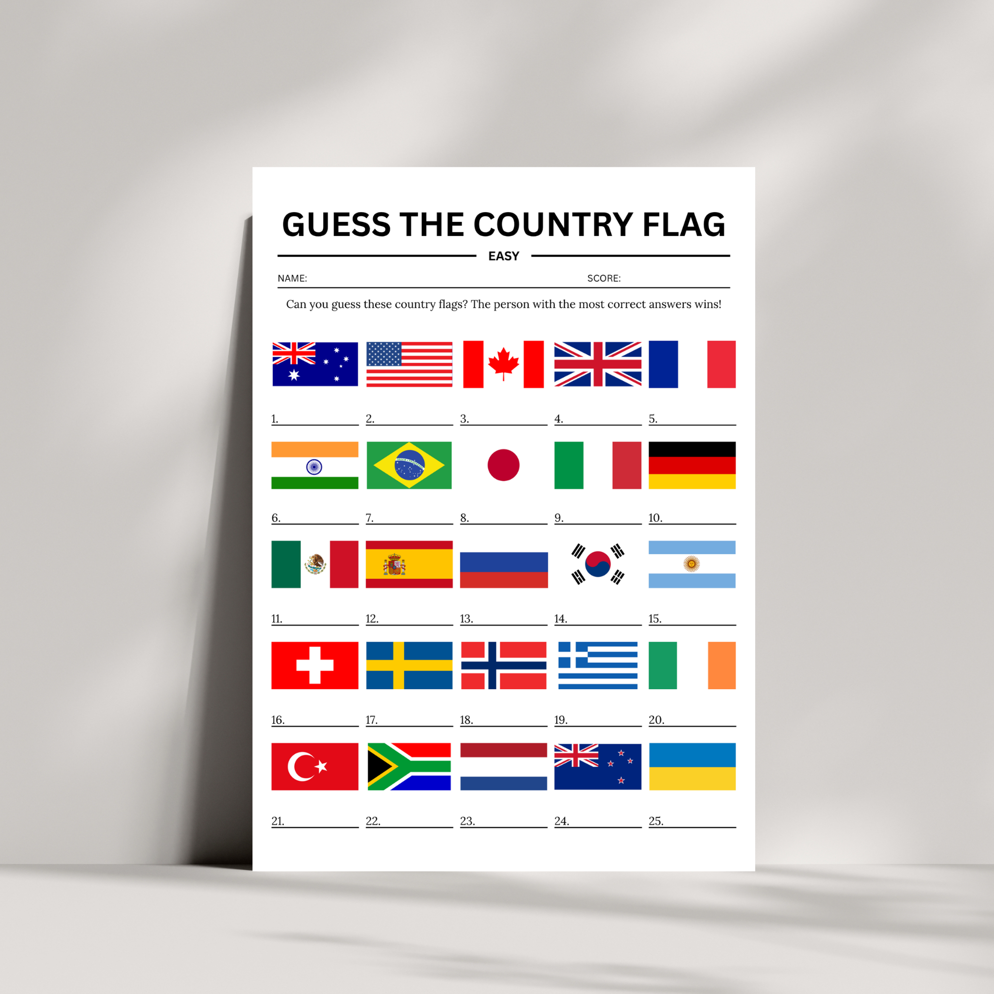 Country Flags Trivia