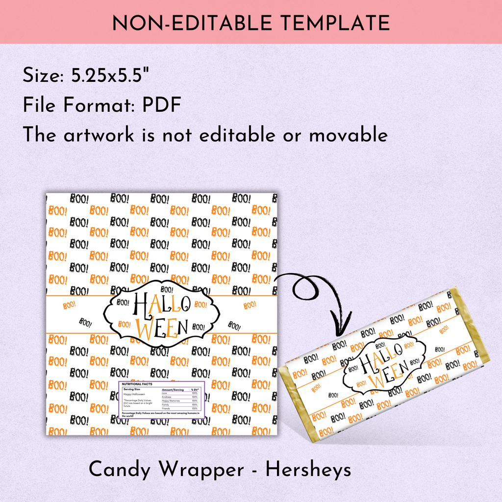 Halloween Chocolate Wrapper Printable 01