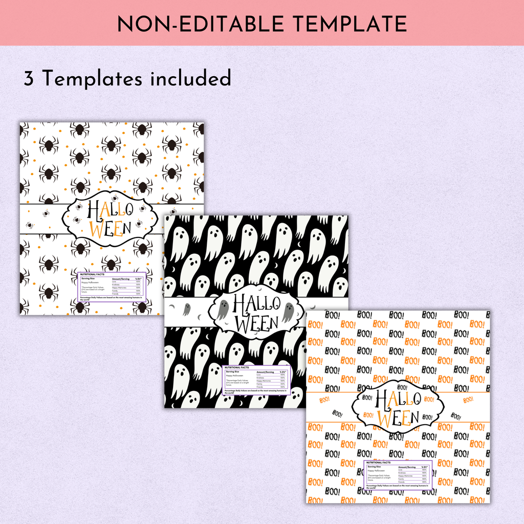 Halloween Chocolate Wrapper | Set of 3