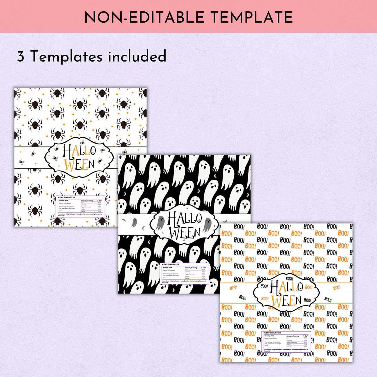Halloween Chocolate Wrapper | Set of 3