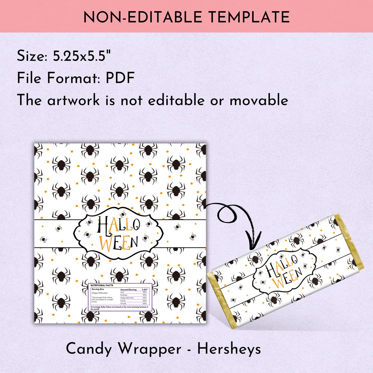 Halloween Chocolate Wrapper | Set of 3