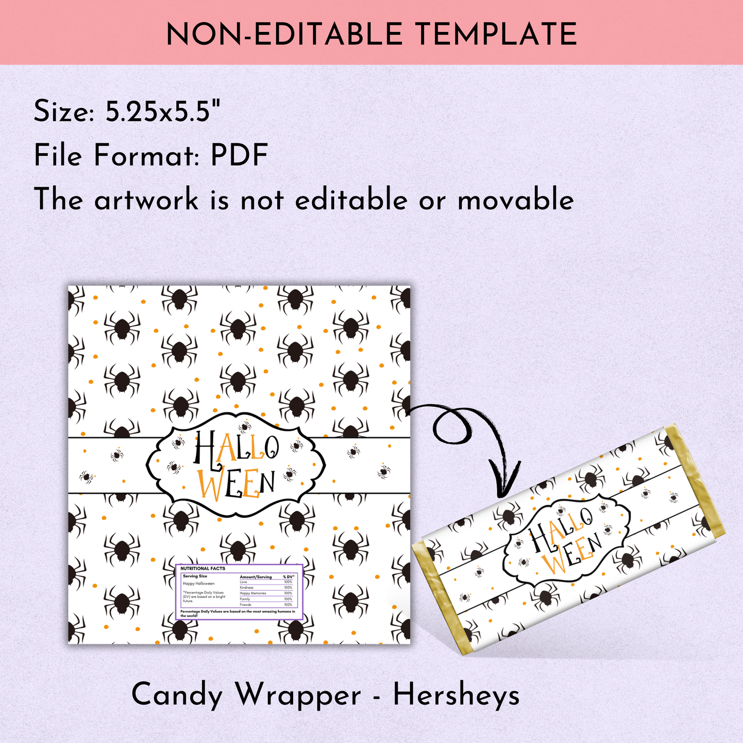 Halloween Chocolate Wrapper | Set of 3