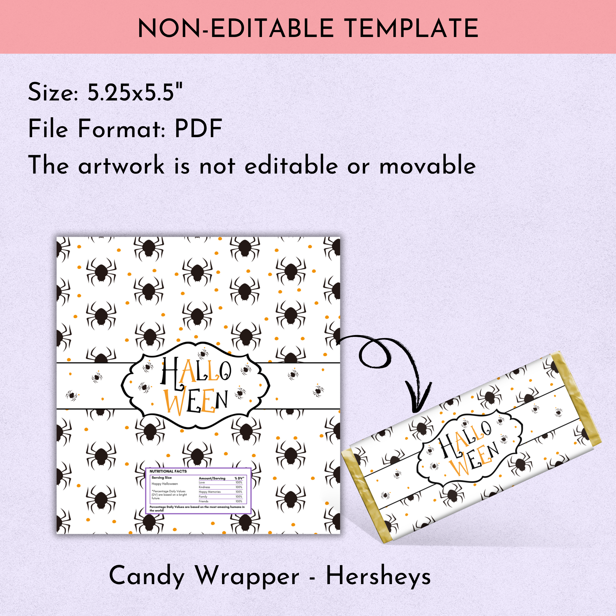 Halloween Chocolate Wrapper | Set of 3