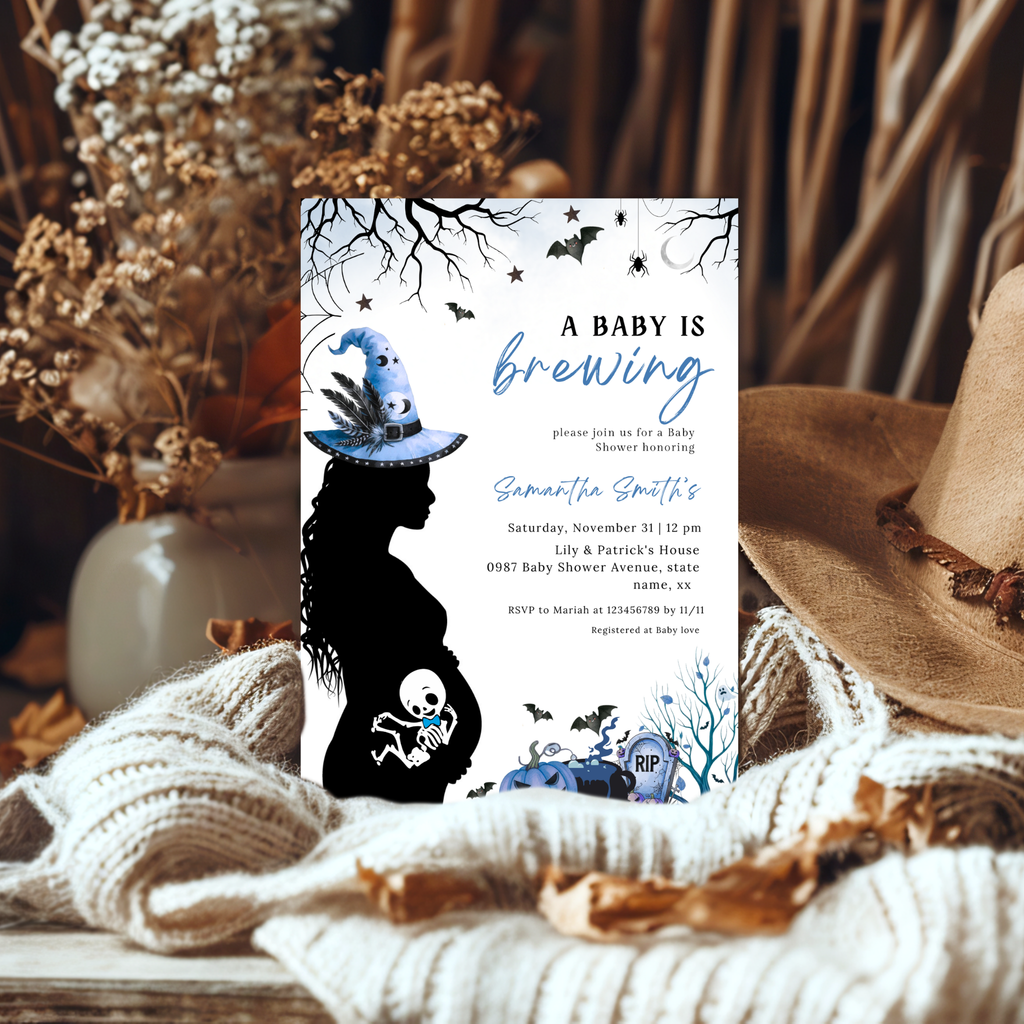 A Baby is Brewing | Halloween Baby Shower Set