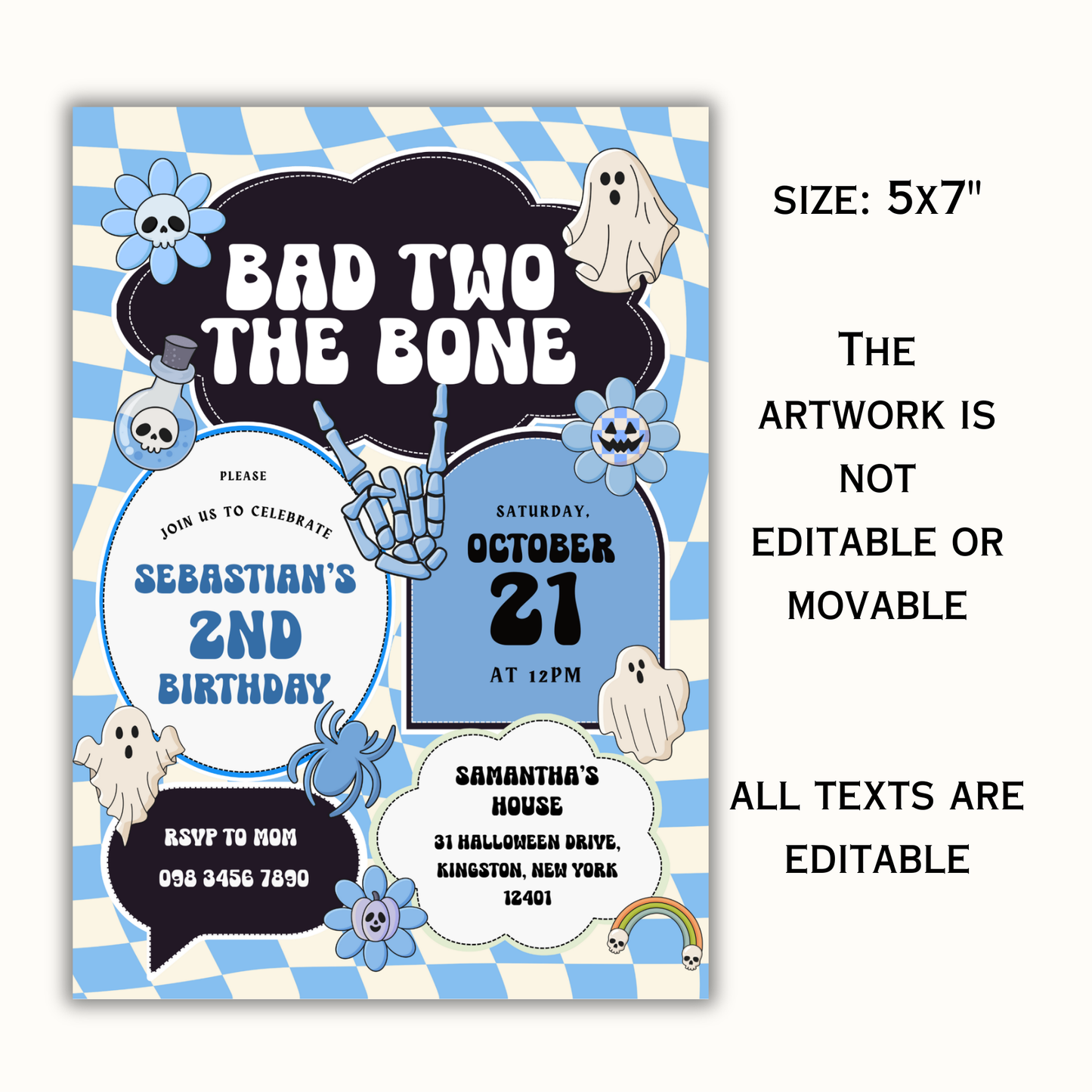 Bad Two the Bone | Groovy Blue