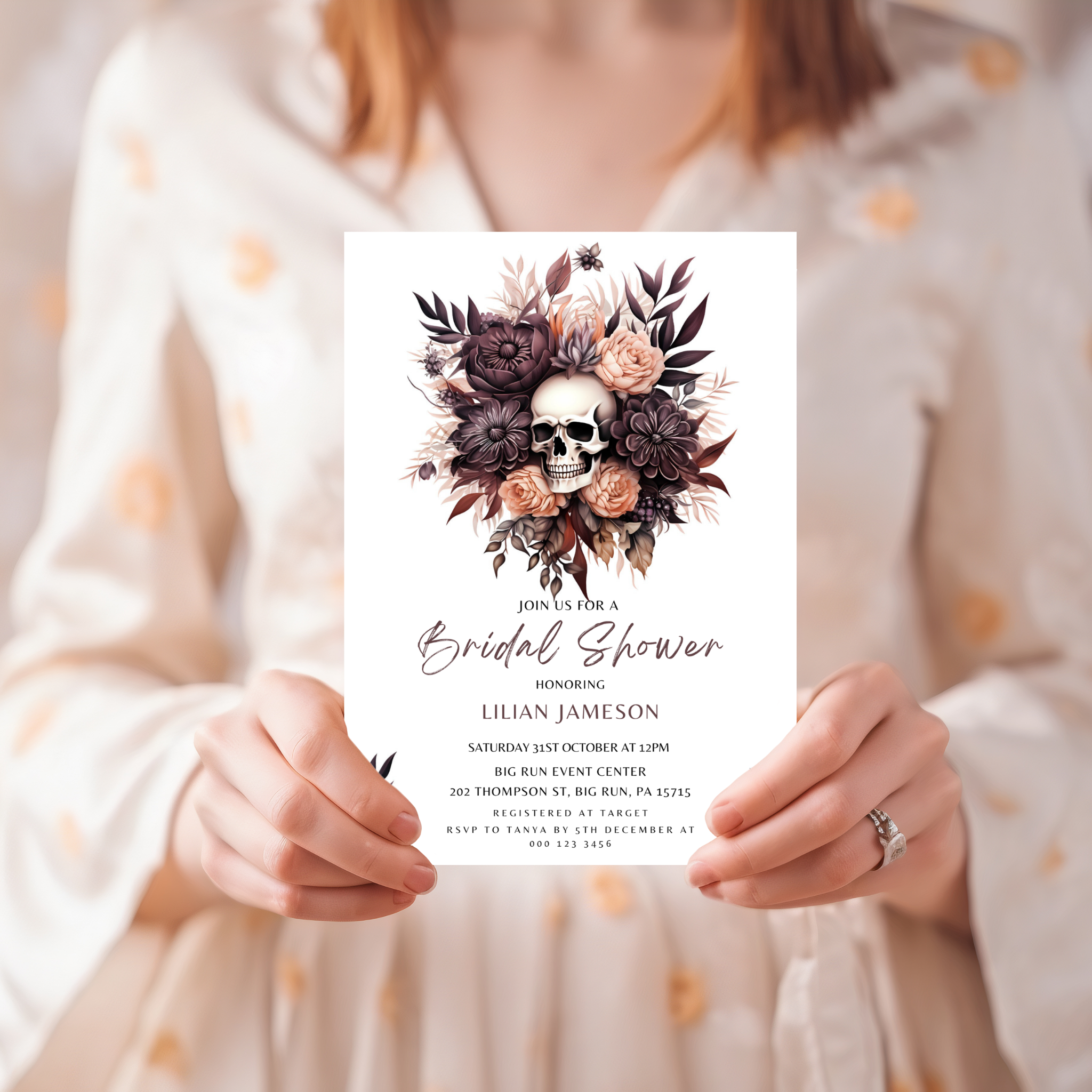 Halloween Bridal Shower Invitation
