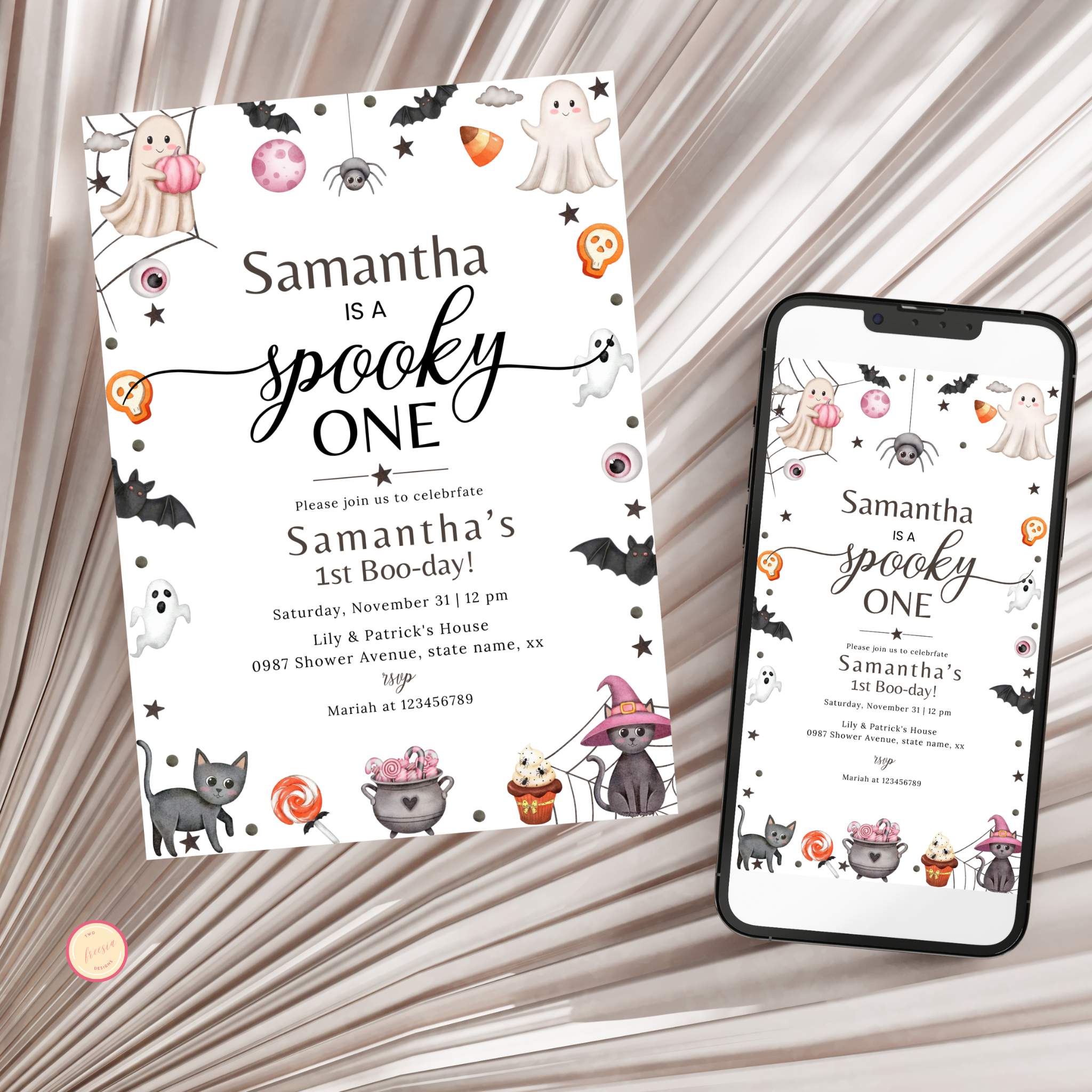 Spooky One Birthday Invitation