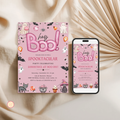 Hey Boo 1st Birthday Invitation - Pink