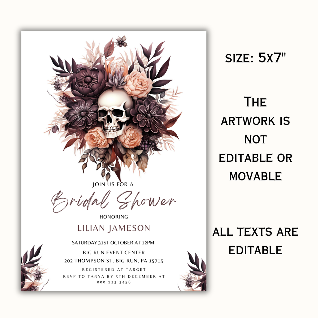 Halloween Bridal Shower Invitation