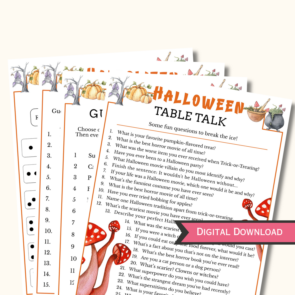 Halloween Party Games - 15 Printable Games
