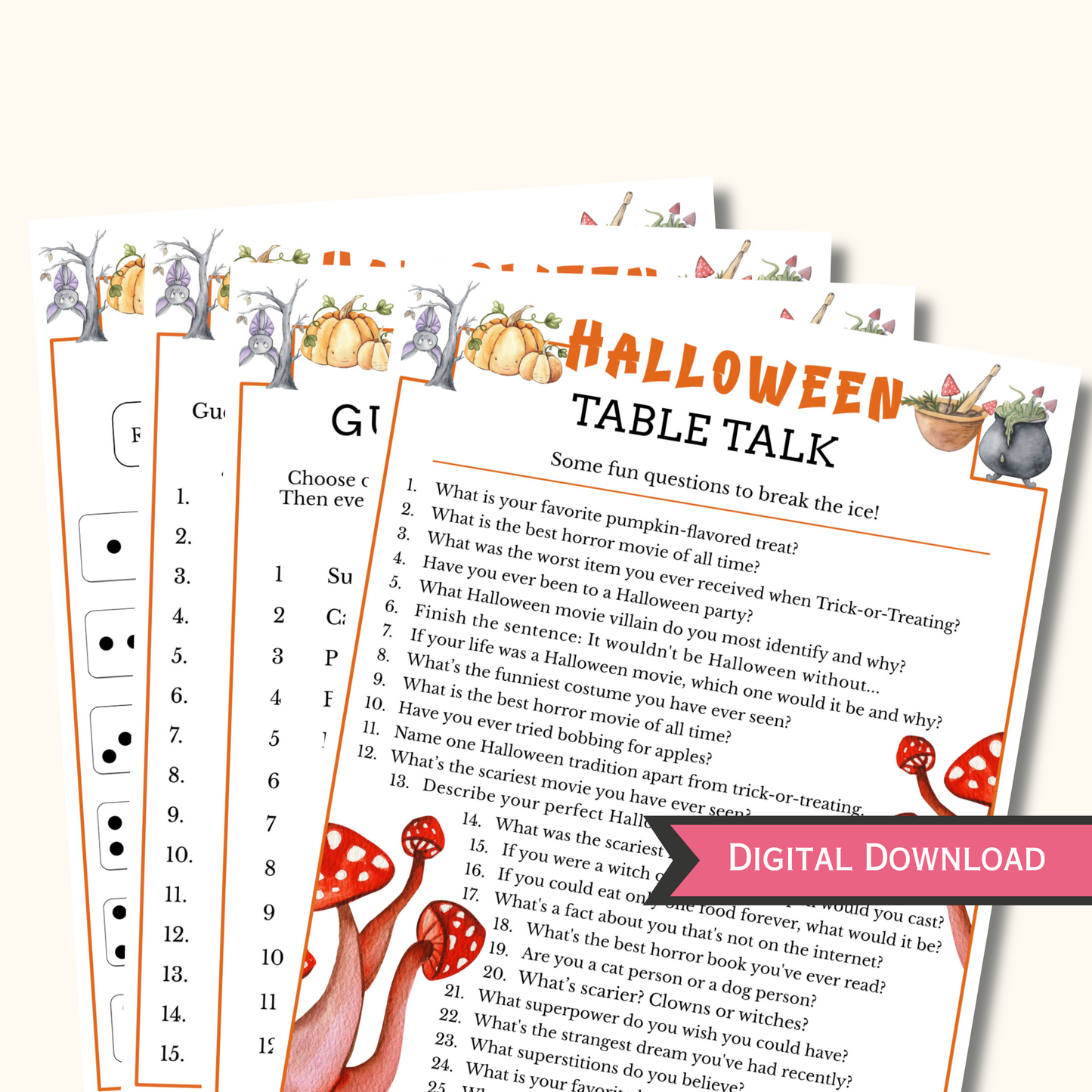 Halloween Party Games - 15 Printable Games