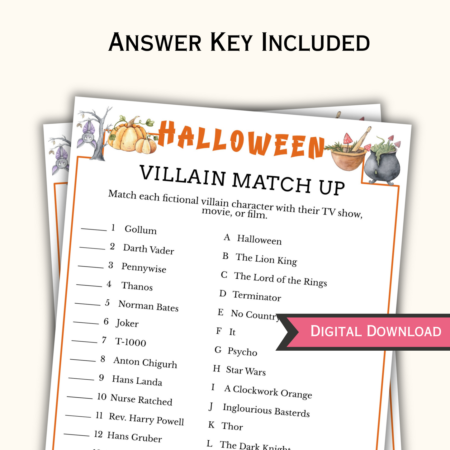 Halloween Party Games - 15 Printable Games