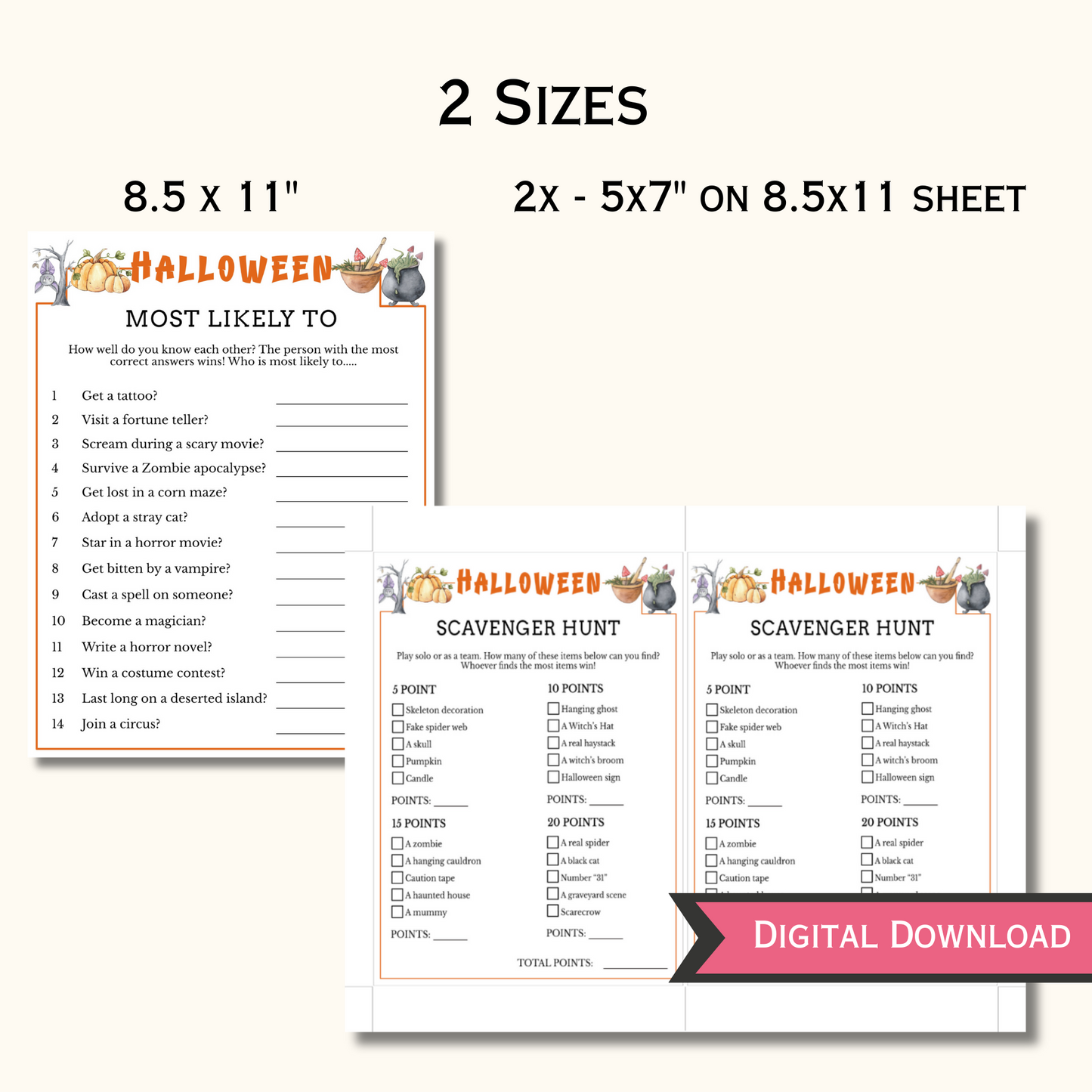 Halloween Party Games - 15 Printable Games