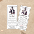 Costumes and Cocktails Ticket Invitation