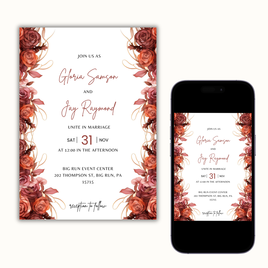 Till Death Do Us Part Wedding Invitation Template