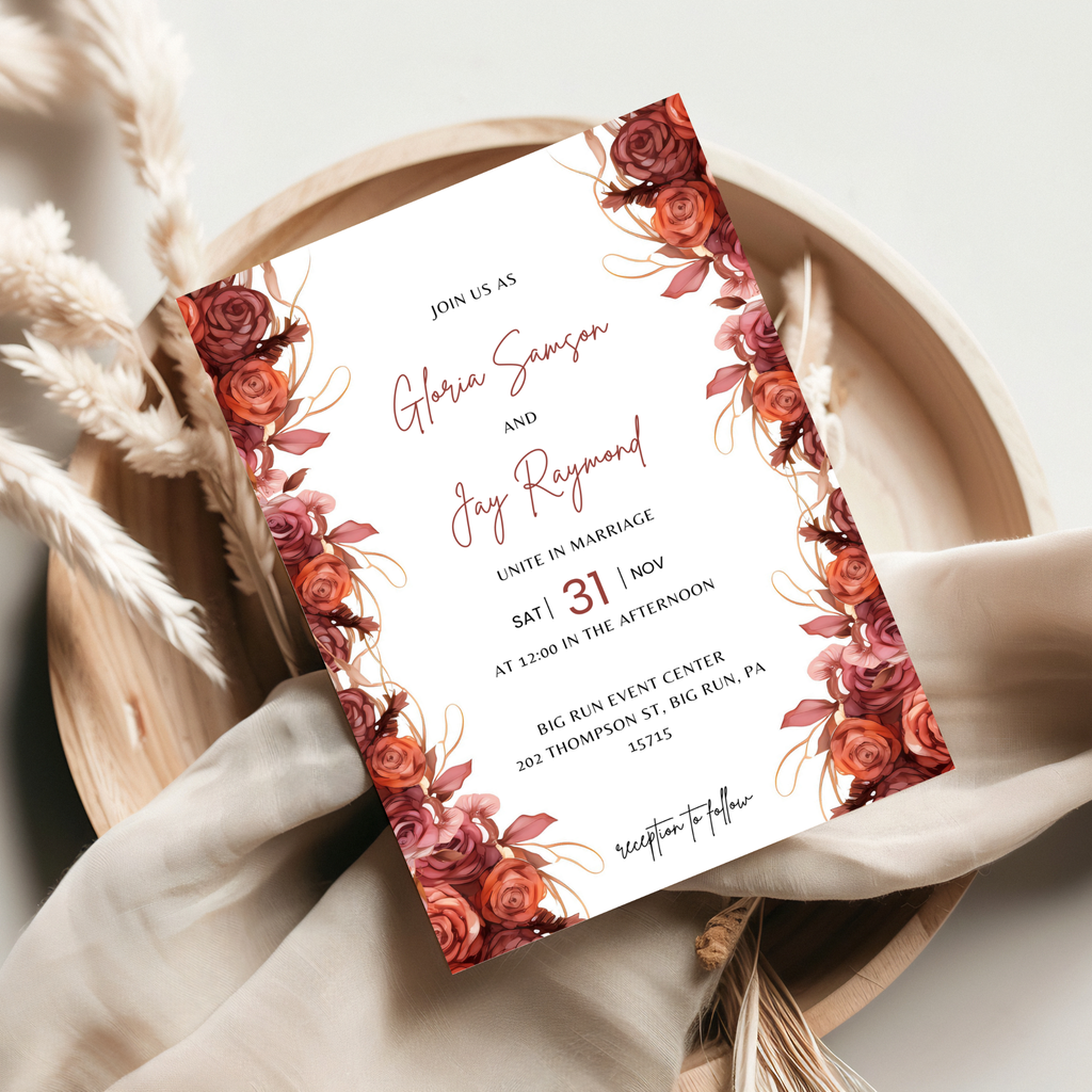 Till Death Do Us Part Wedding Invitation Template