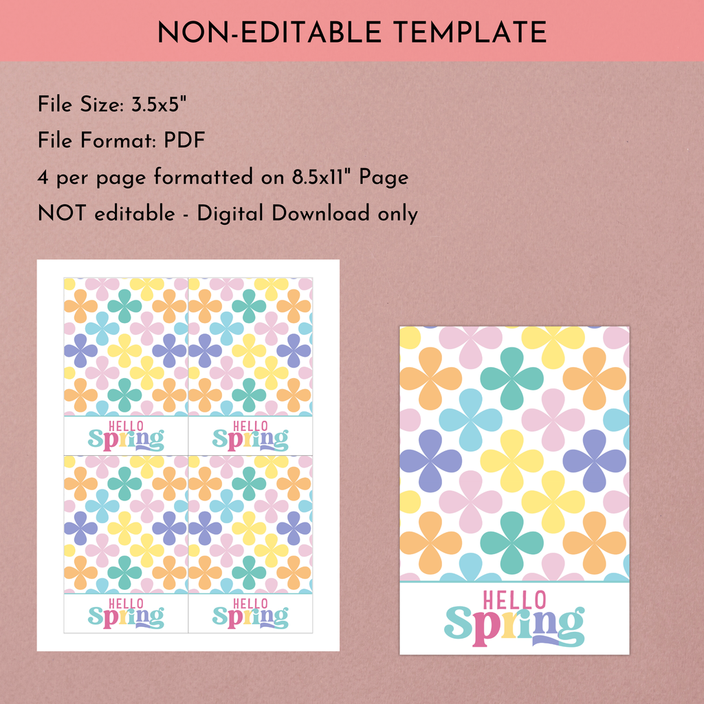 Hello Spring Cookie Card