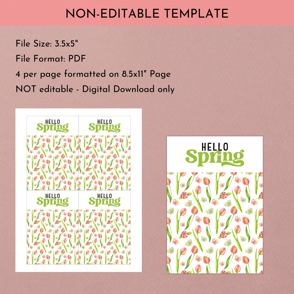 Hello Spring Cookie Card