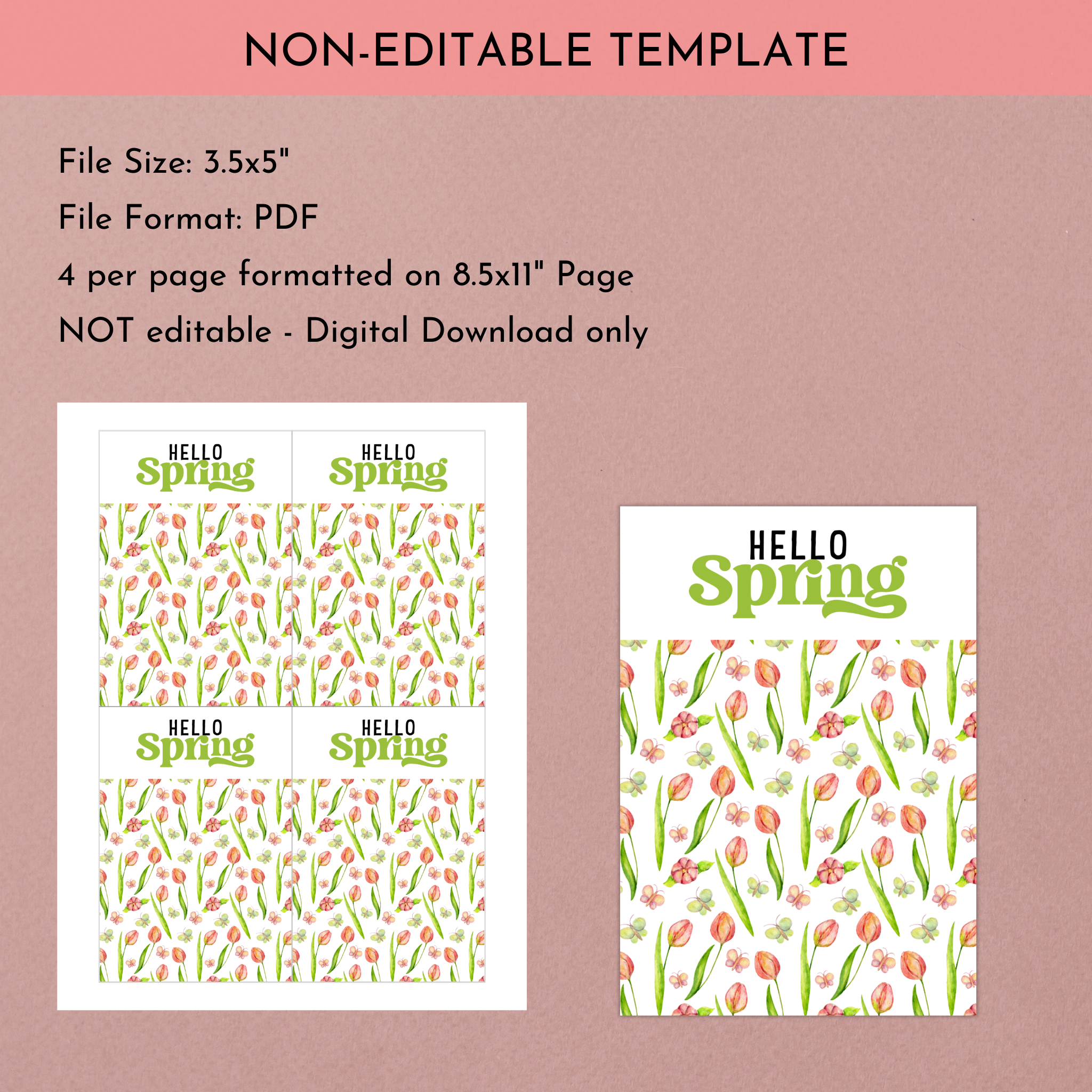 Hello Spring Cookie Card