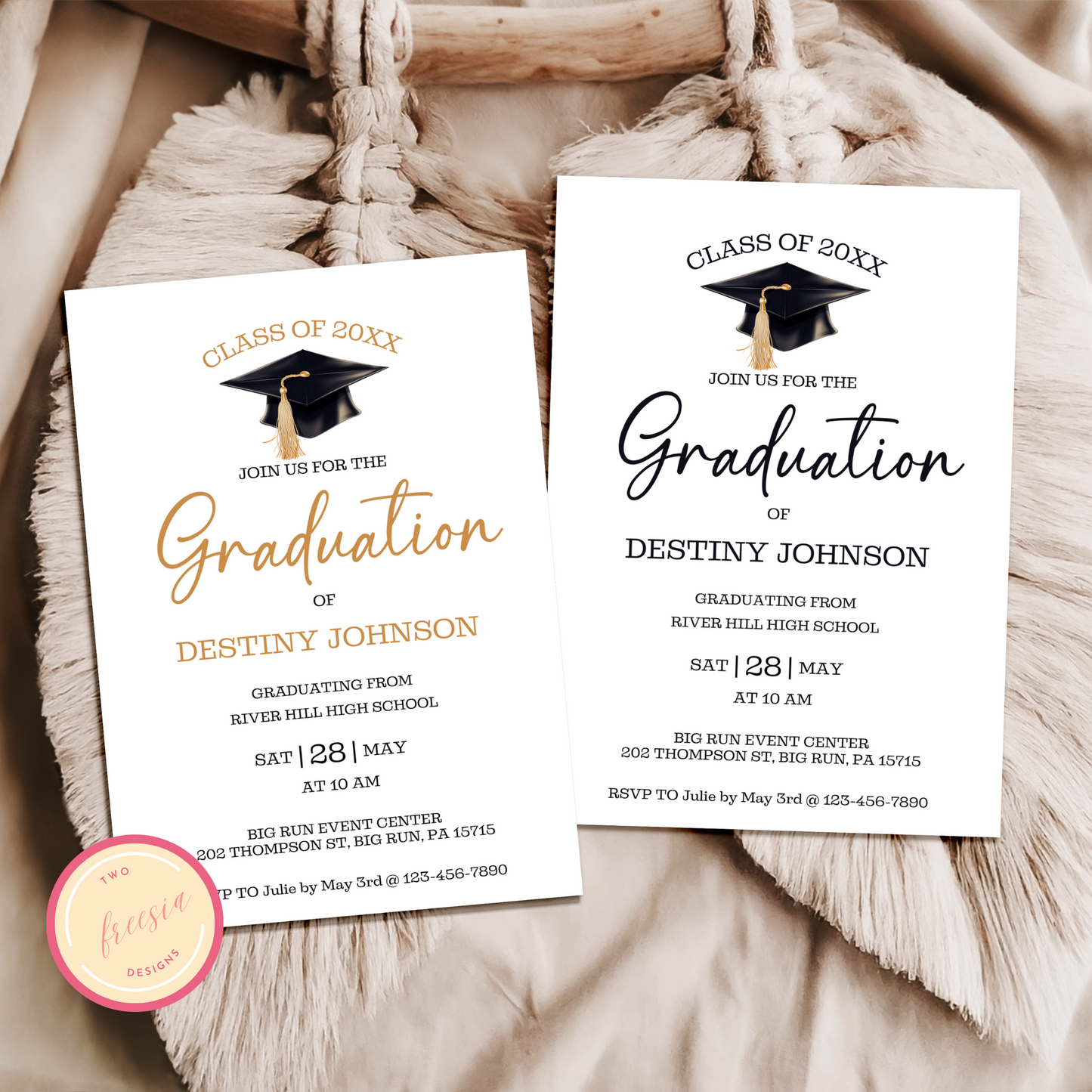 Editable Grad Party Invitation Template