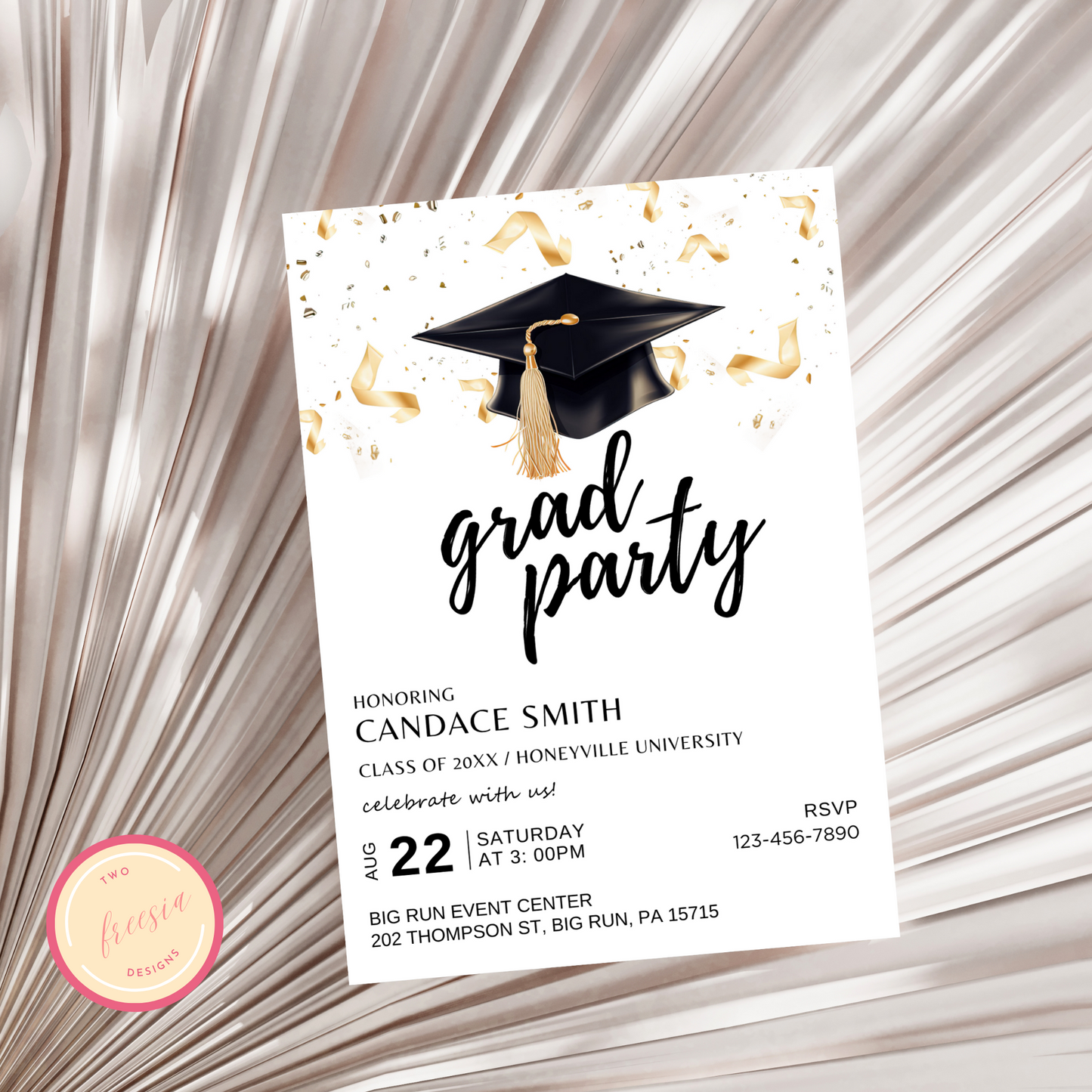 Editable Graduation Party Invitation Template