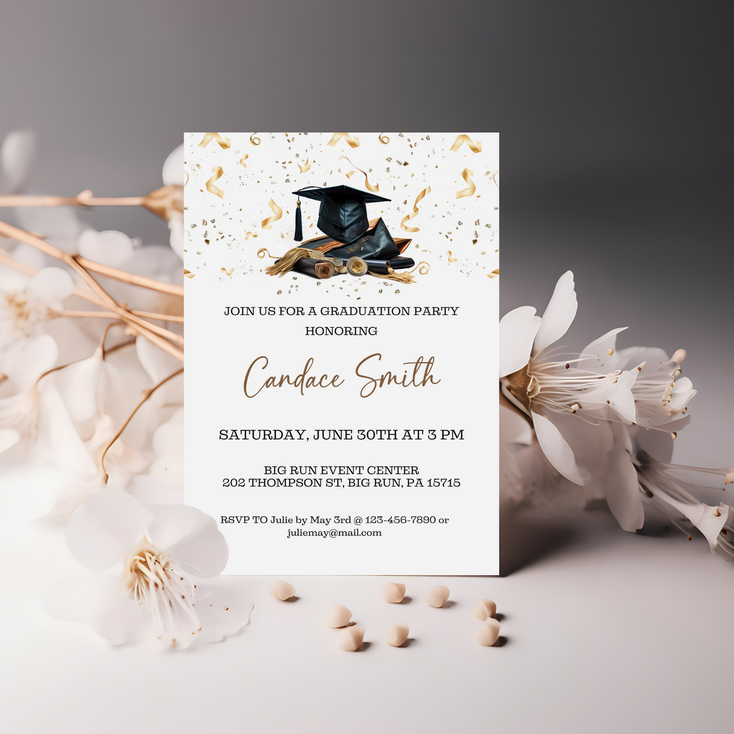 Graduation Invitation - Editable Template