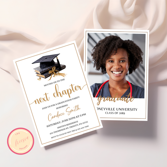 Graduation Invitation Template - Next Chapter