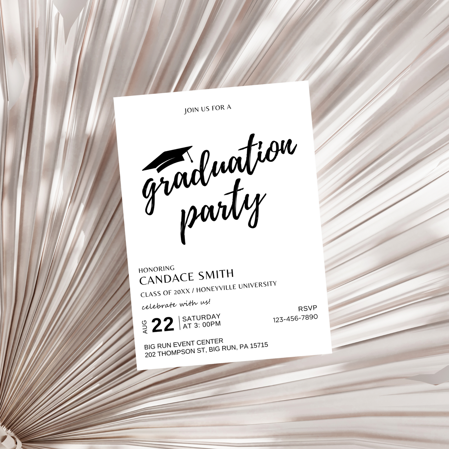 Graduation Party Invitation - Minimalist