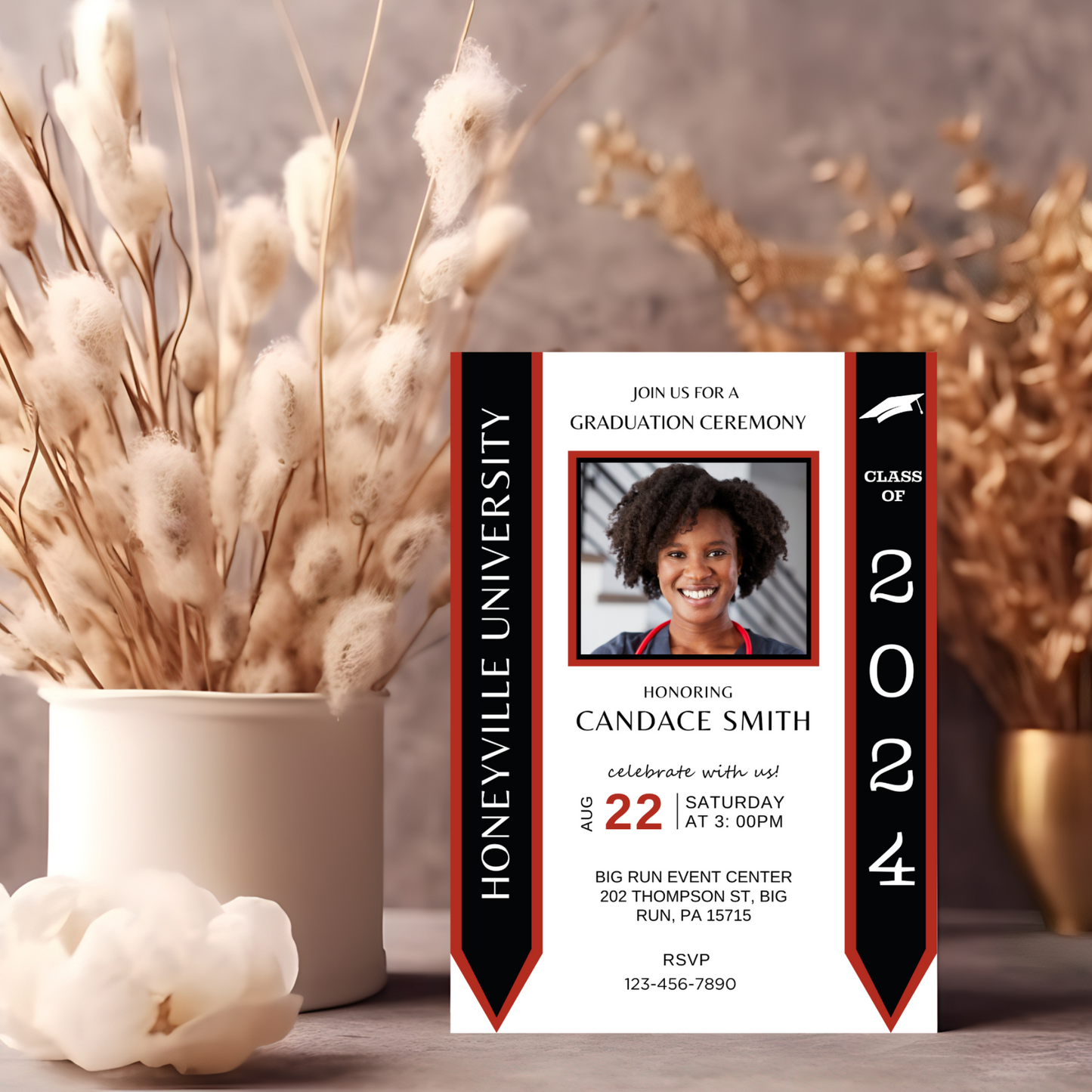 Editable Graduation Invite with Photo