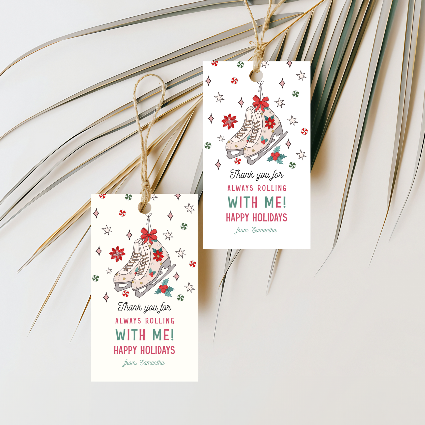 Christmas Gift Tag | Roller Skate