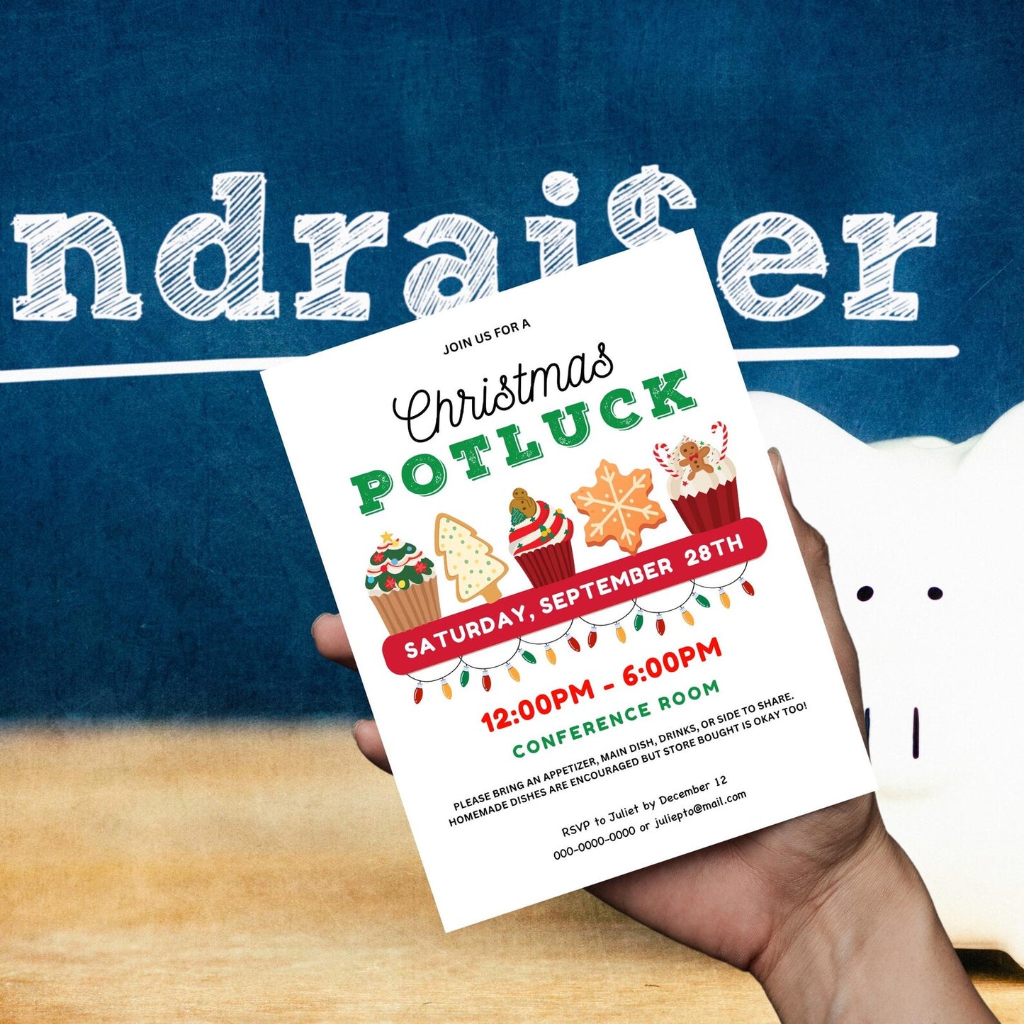 Christmas Potluck Flyer Template