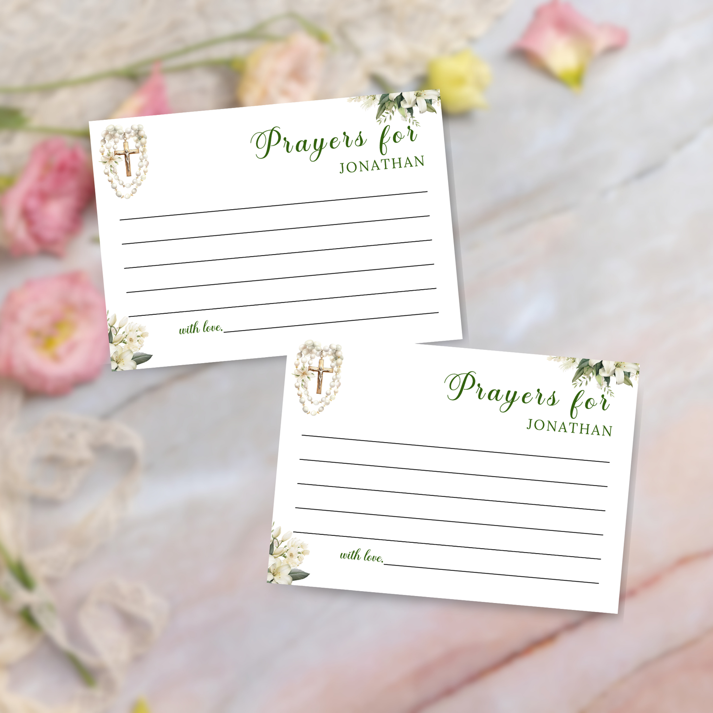 First Communion Prayer Sign and Card - Green