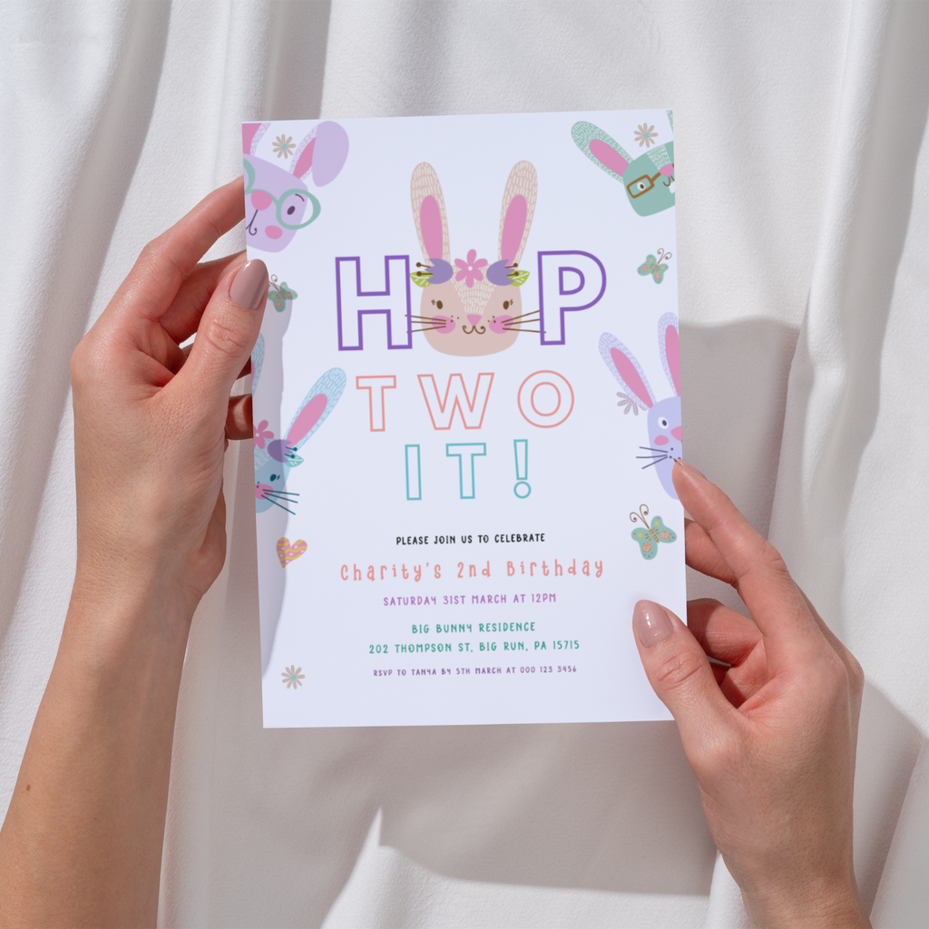 Hop Two It Birthday Invitation Template