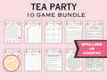 10 Tea Party Game Bundle for Kids