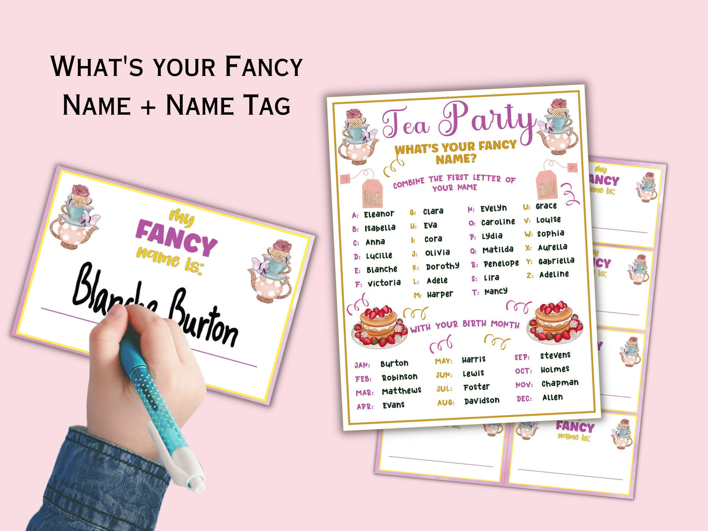 10 Tea Party Game Bundle for Kids - Tea Party Games for Girls Birthday, Bridal Shower, Afternoon Tea , Ladies Garden Tea Party