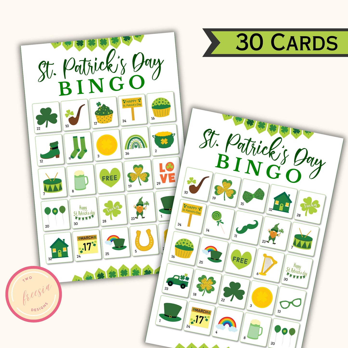 St Patrick's Day Bingo Game