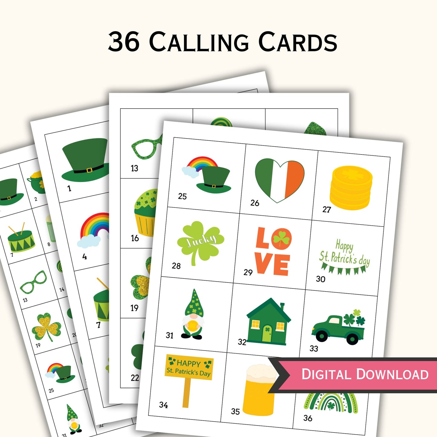St Patrick's Day Bingo Game