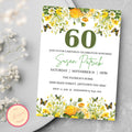 Editable 60th Birthday Invitation - Yellow Floral
