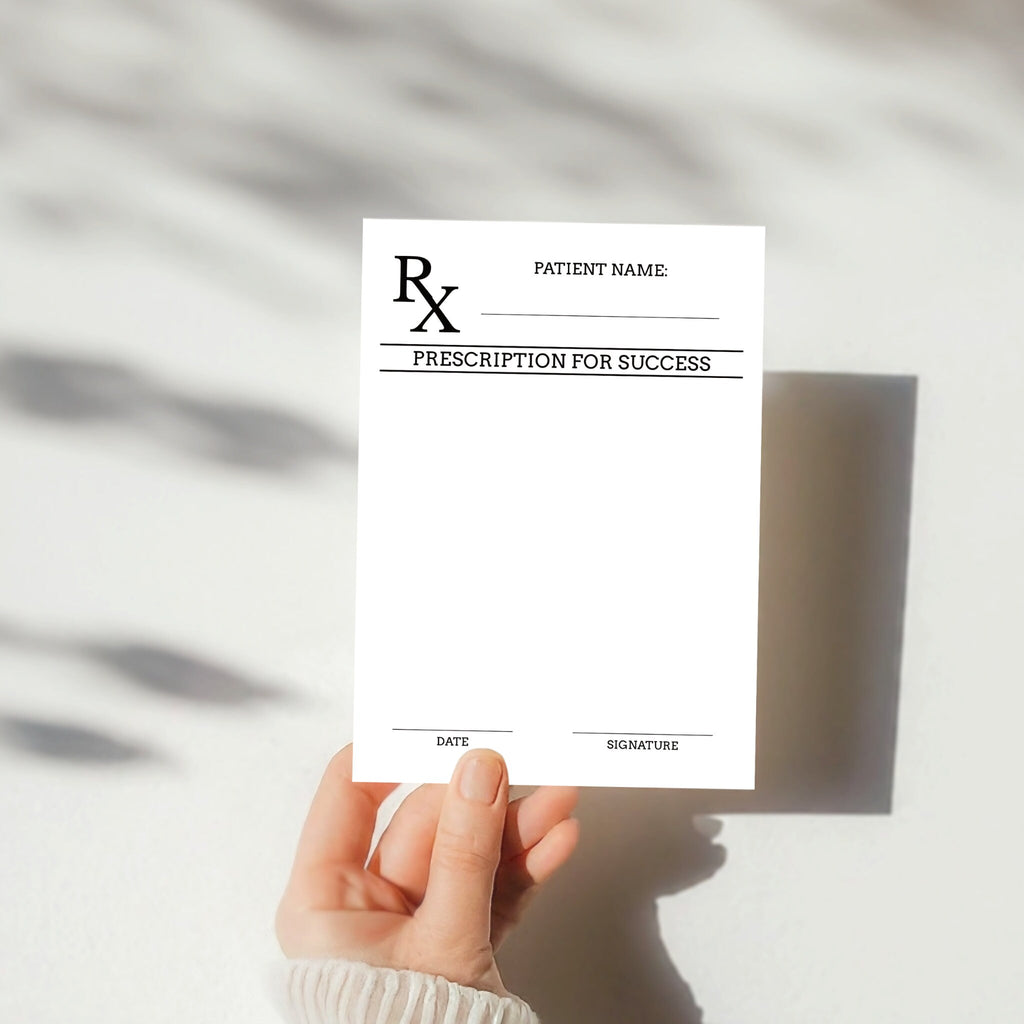 Leave Your Prescription for Success Advice Card