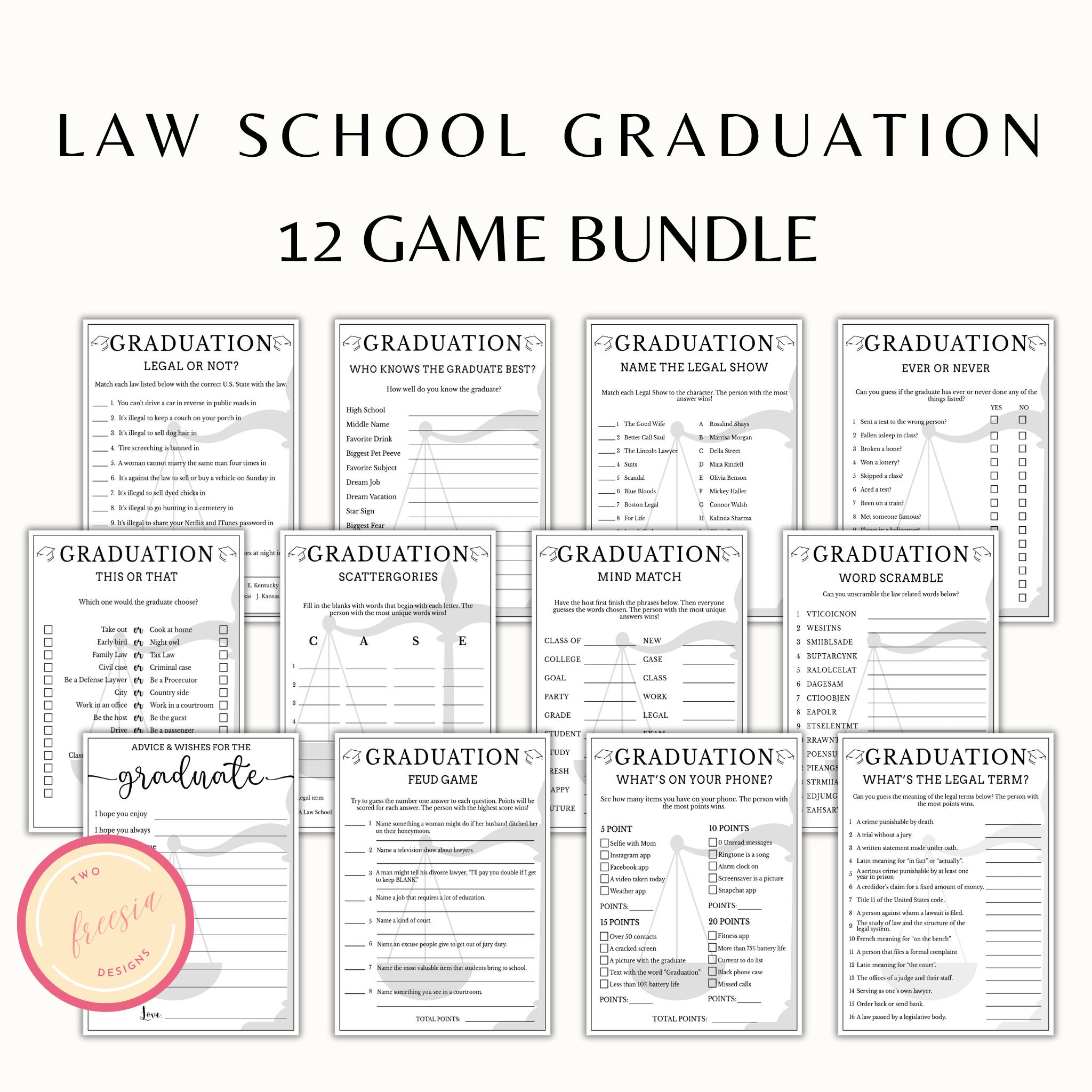 Law School Graduation | 12 Game Bundle