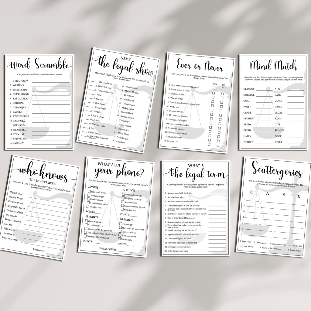 Law School Graduation 8 Game Bundle