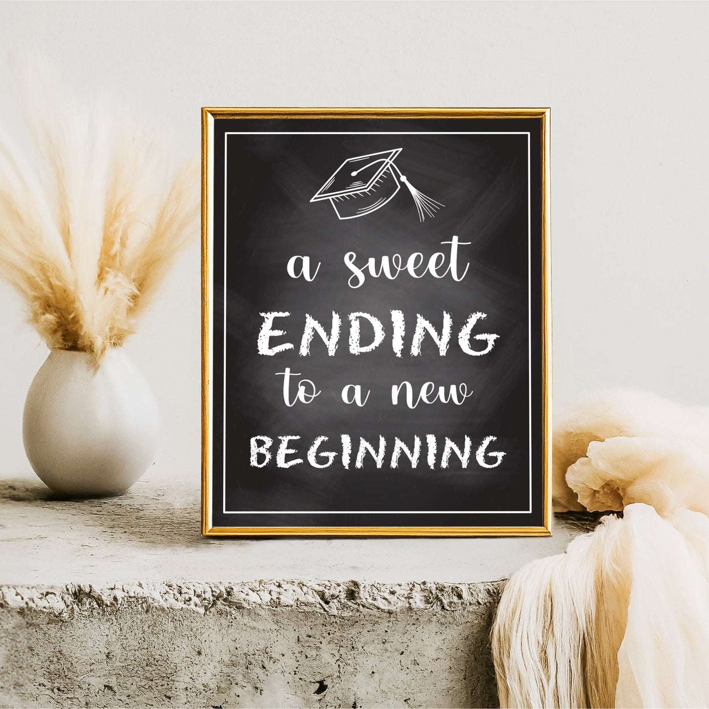 Graduation Party Table Signs Bundle - Chalkboard