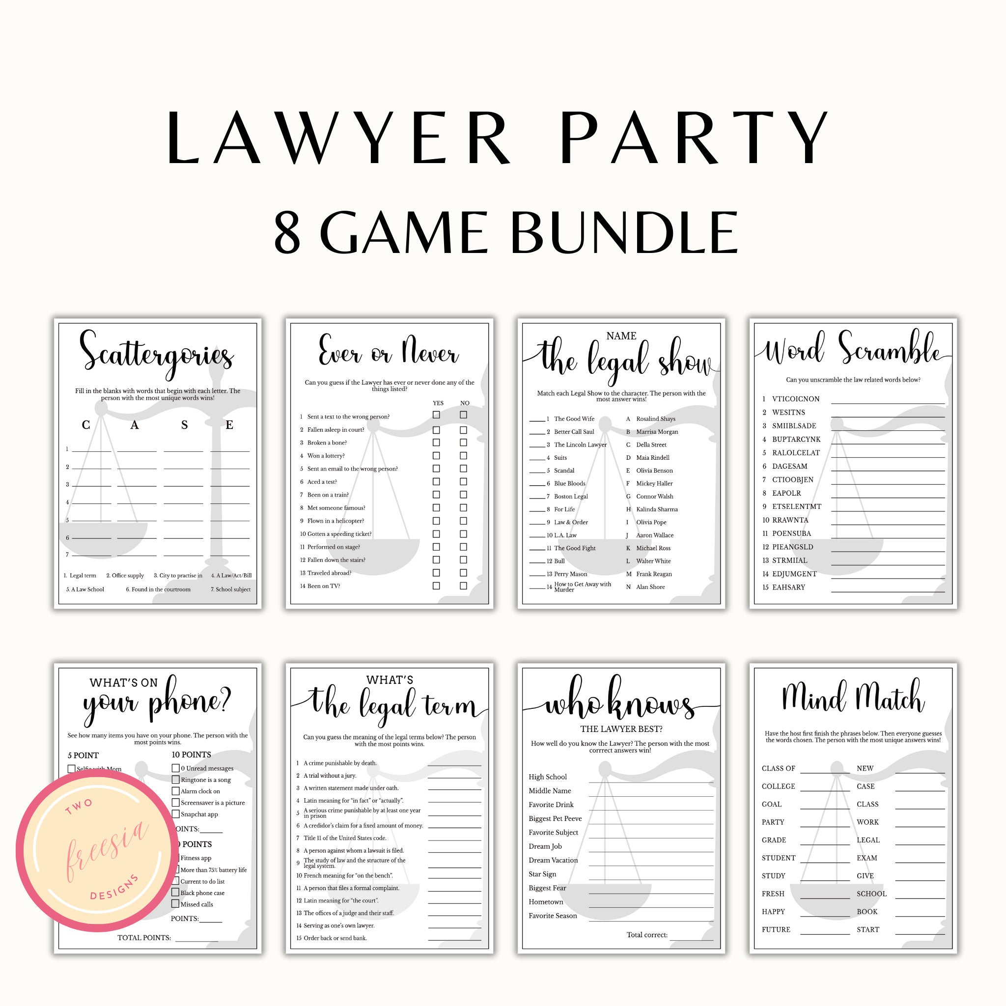 Law School Graduation 8 Game Bundle