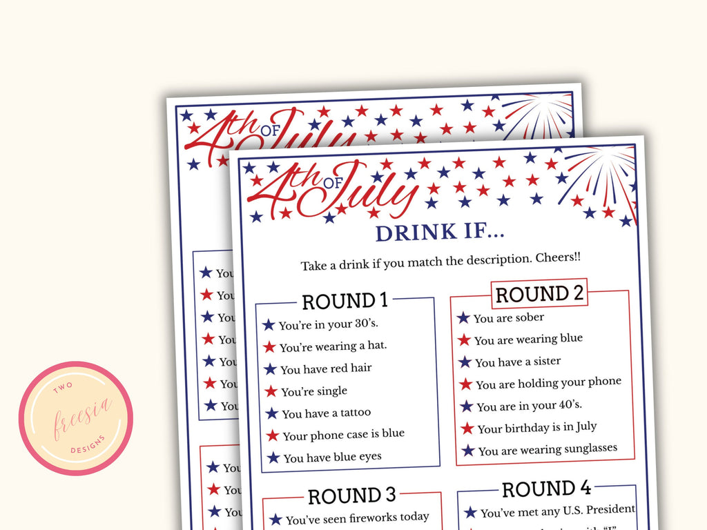 Drink If Game - 4th of July