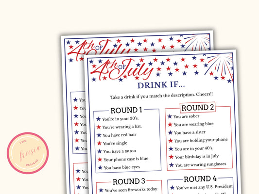 Drink If Game - 4th of July