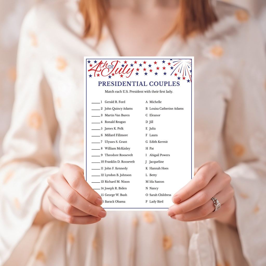 Presidential Couple Match | 4th of July Game