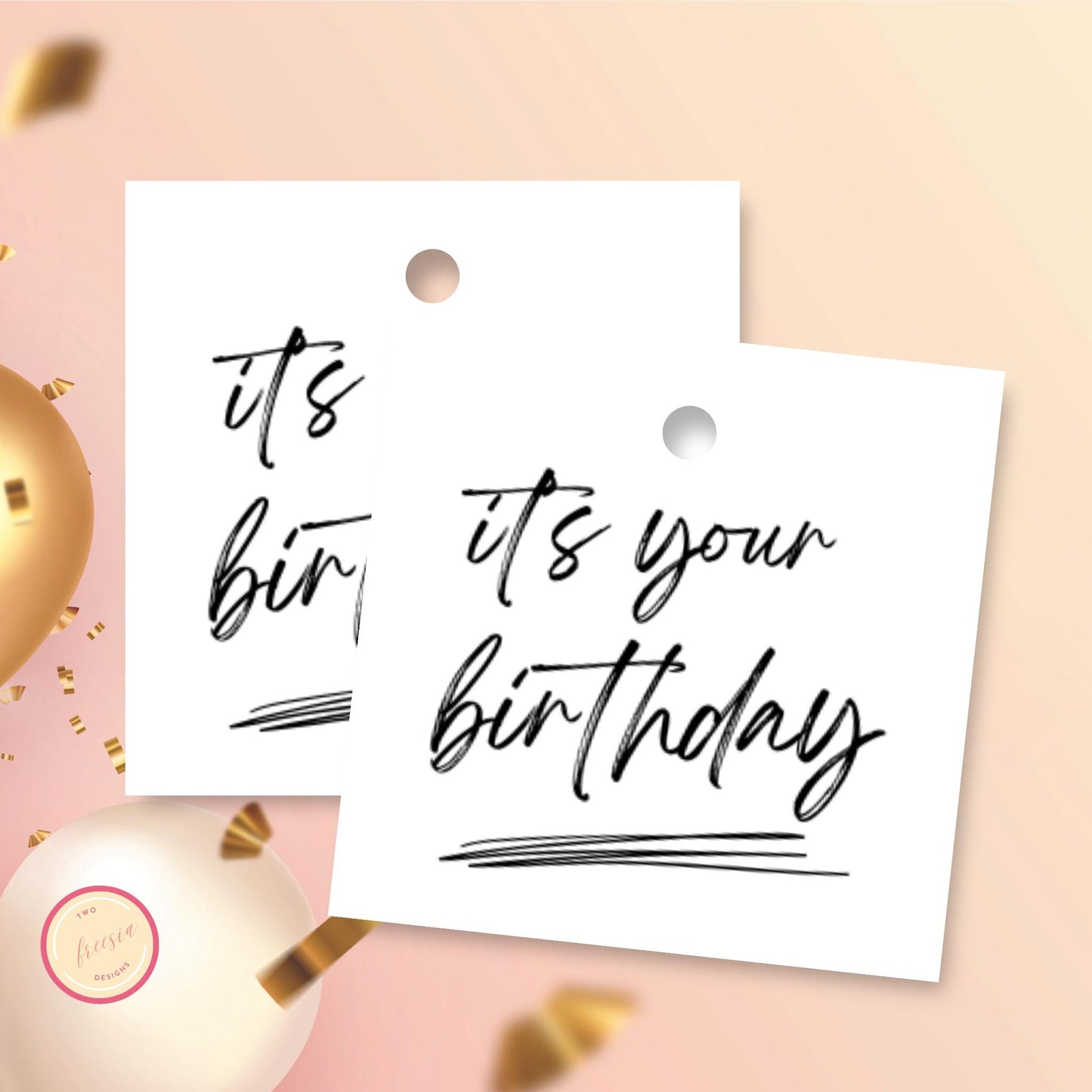 Printable It's Your Birthday Gift Tag - 3x3"
